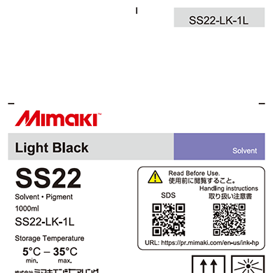 SS22　ソルベントインクパック ライトブラック
