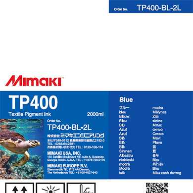 TP400　捺染顔料インクパック　 ブルー