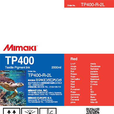 TP400　捺染顔料インクパック　 レッド