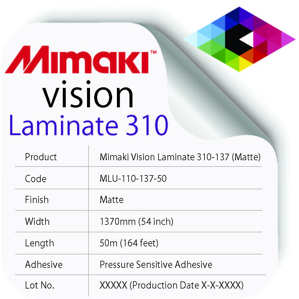Mimaki Vision Laminate 310-137（Matte）